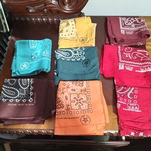 Lot of 8 U.S.A. Made Hankerchiefs
